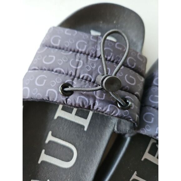GUESS SLIDES SANDALS Black Puffy Quilted Black‎ Sz 5 - Picture 6 of 8